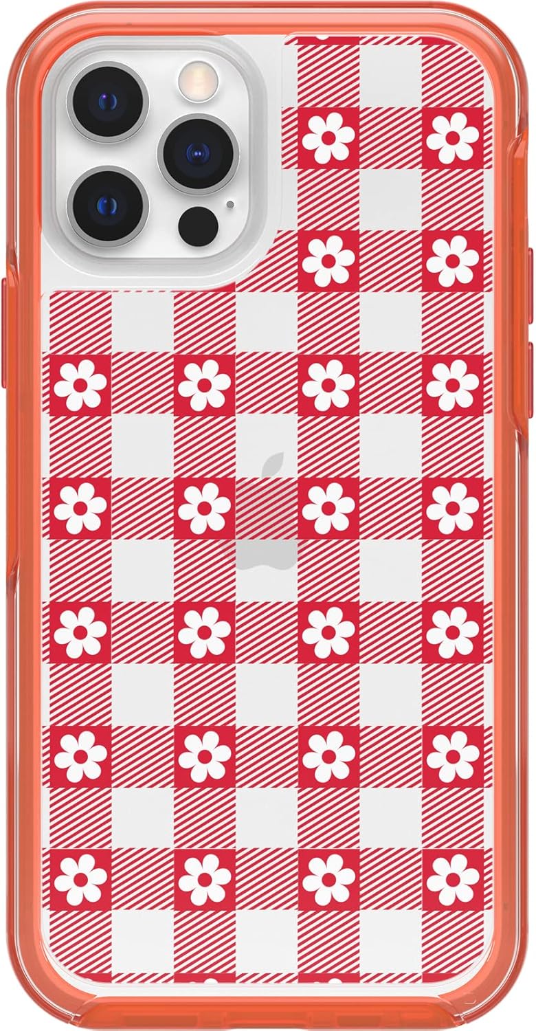 OtterBox Symmetry Clear Series - Funda para iPhone 12 y iPhone 12 Pro Max, picnic Daisy