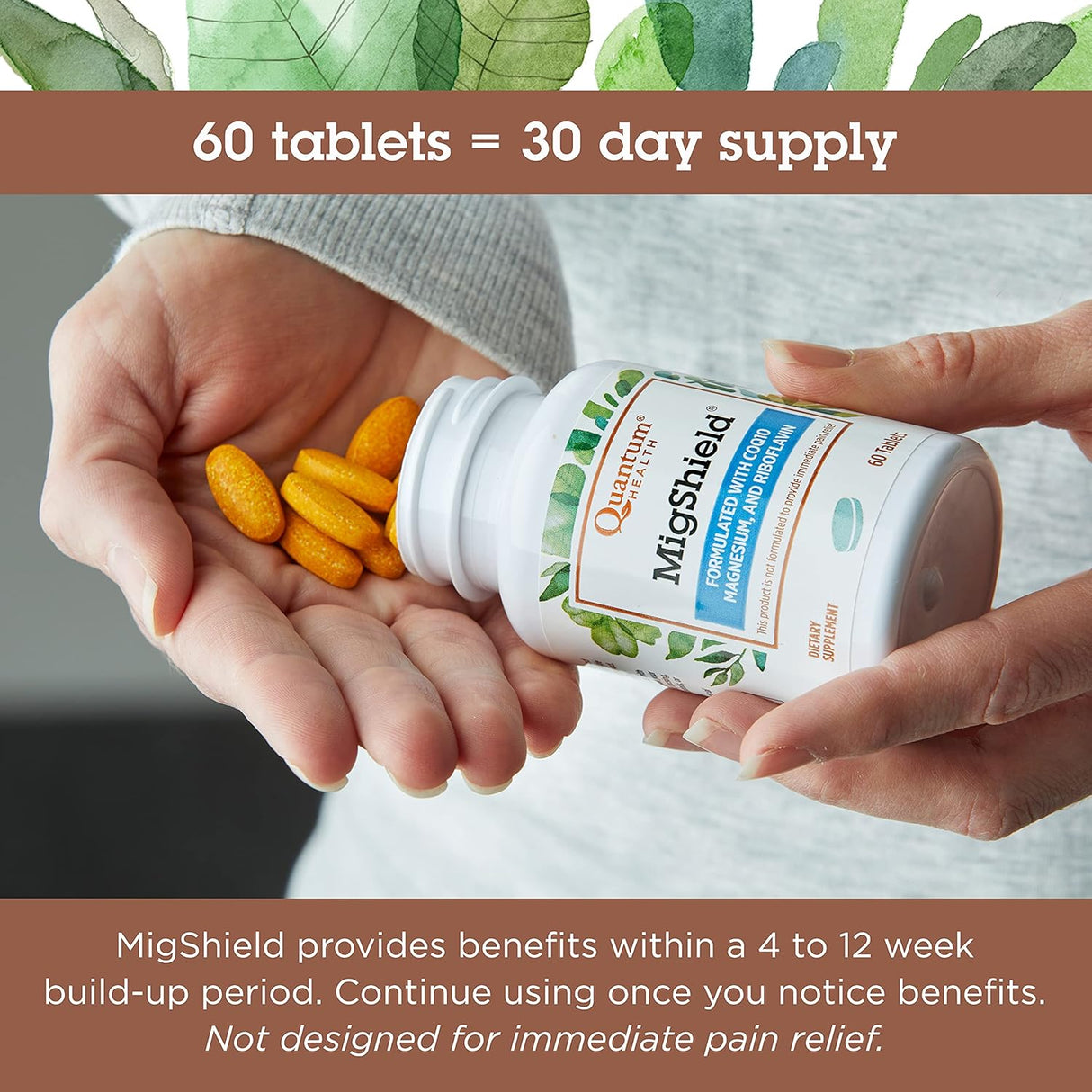 Suplementos de magnesio con riboflavina y CoQ10 60 tabletas