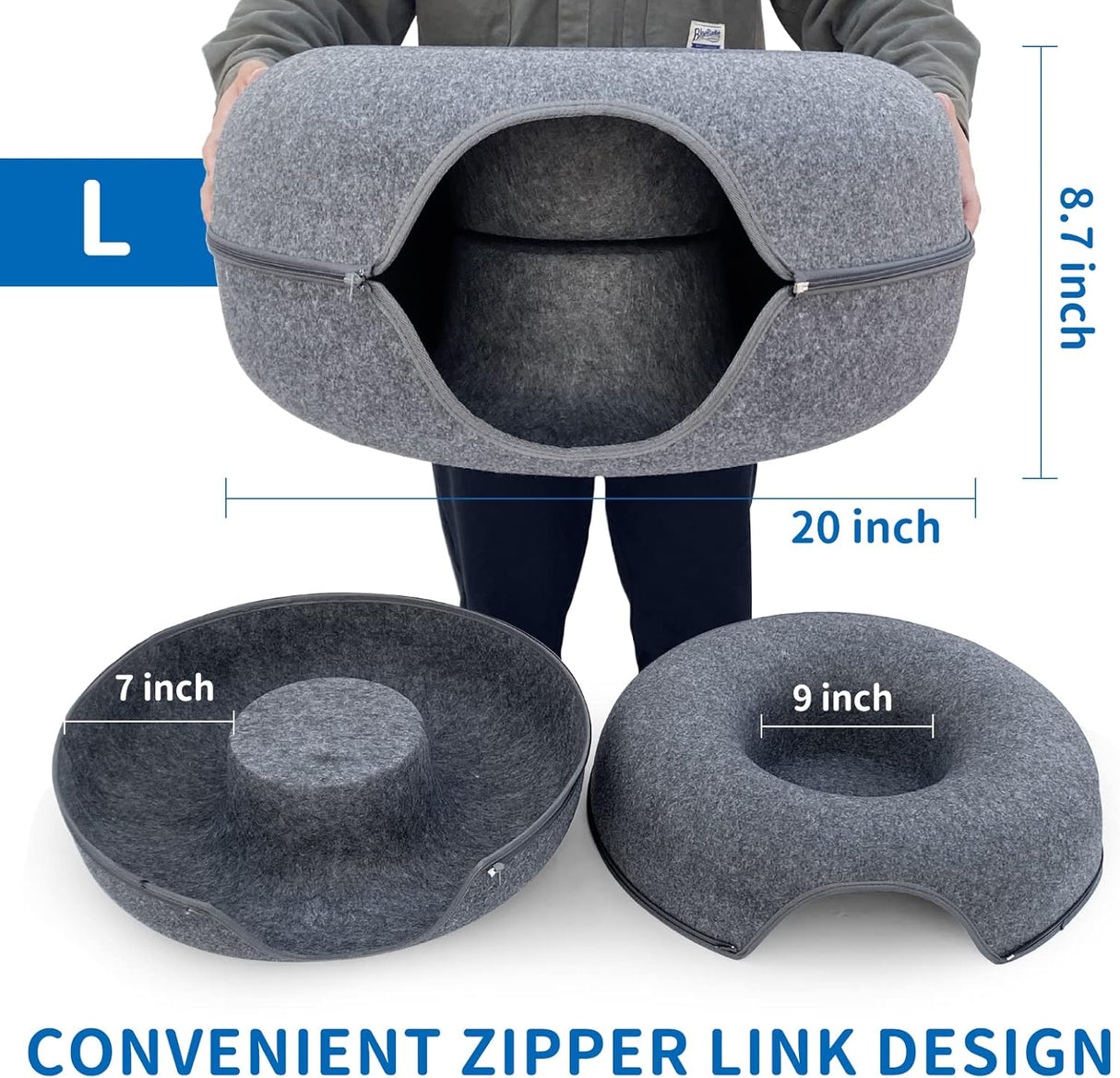 Cueva para Gatos MARUNDA, 2 Pack, Lavable y Desmontable