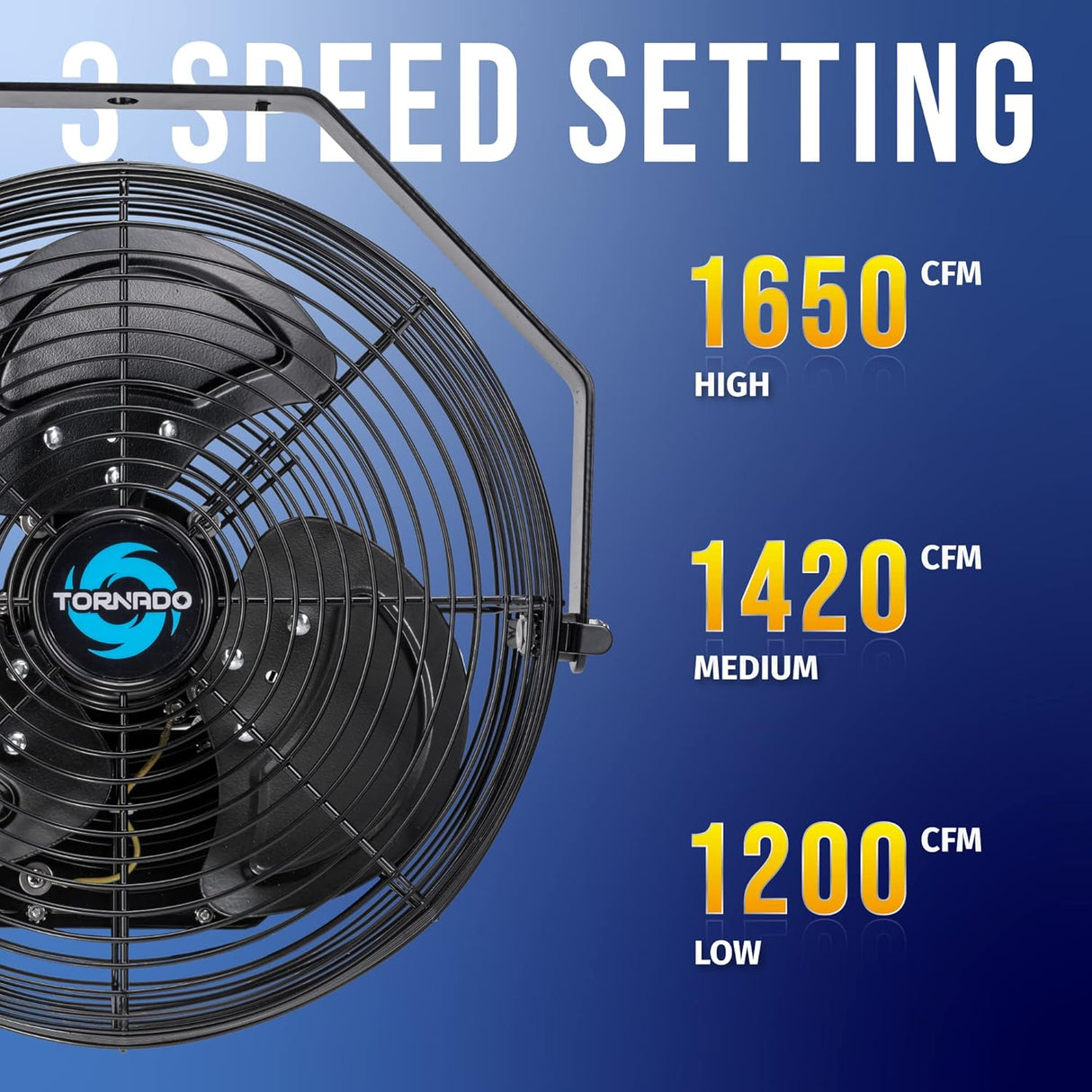 Ventilador Industrial Tornado 12 Alta Velocidad IPX4 TEAO 3 Velocidades
