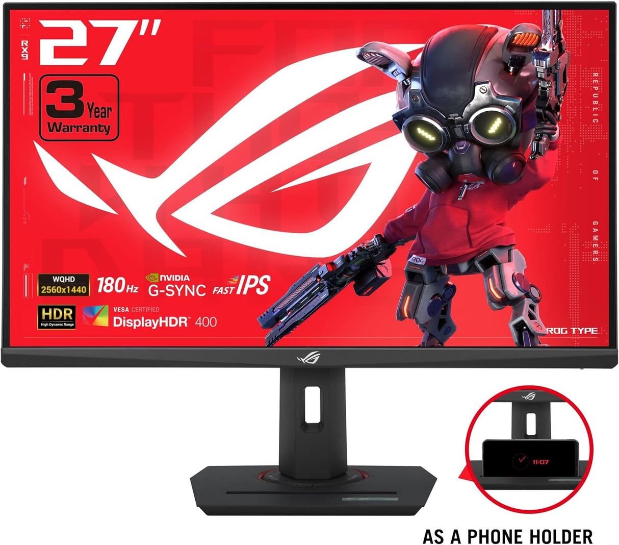 Monitor Gaming ASUS ROG Strix 27 QHD 180Hz XG27ACS