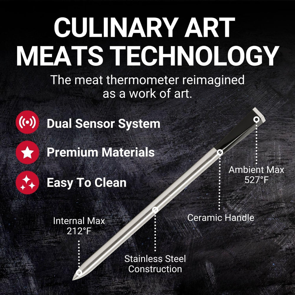 Termómetro de carne MEATER Plus | Inalámbrico, Bluetooth, App