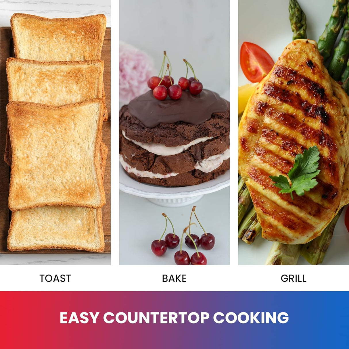 Horno tostador de convección de 4 rebanadas Total Chef