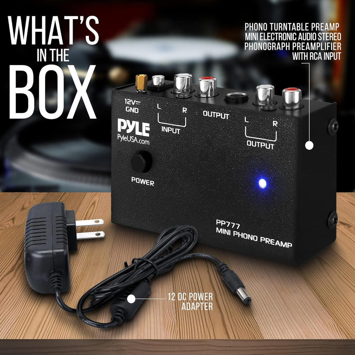 Preamplificador de plataforma giratoria PYLE-PRO PP777