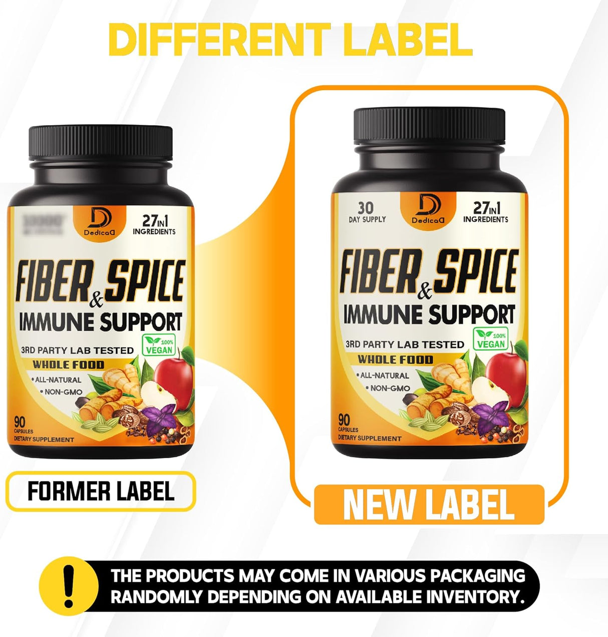 Suplemento de fibra y especias 27 en 1 - 90 cápsulas