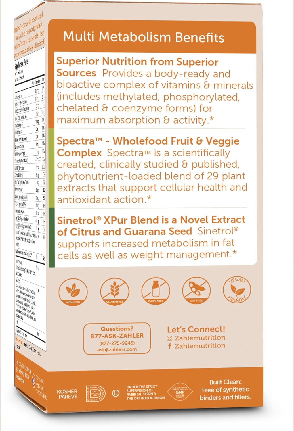 Multivitamínico Zahler, Metabolismo y Control de Peso, 60 Caps