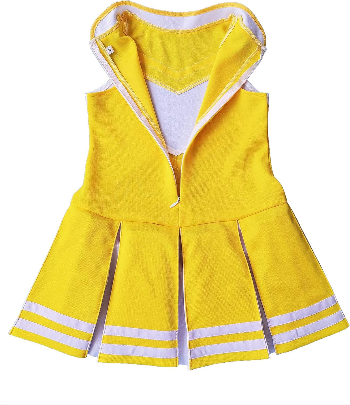 Disfraces de animadora para niñas talla S amarillo y blanco