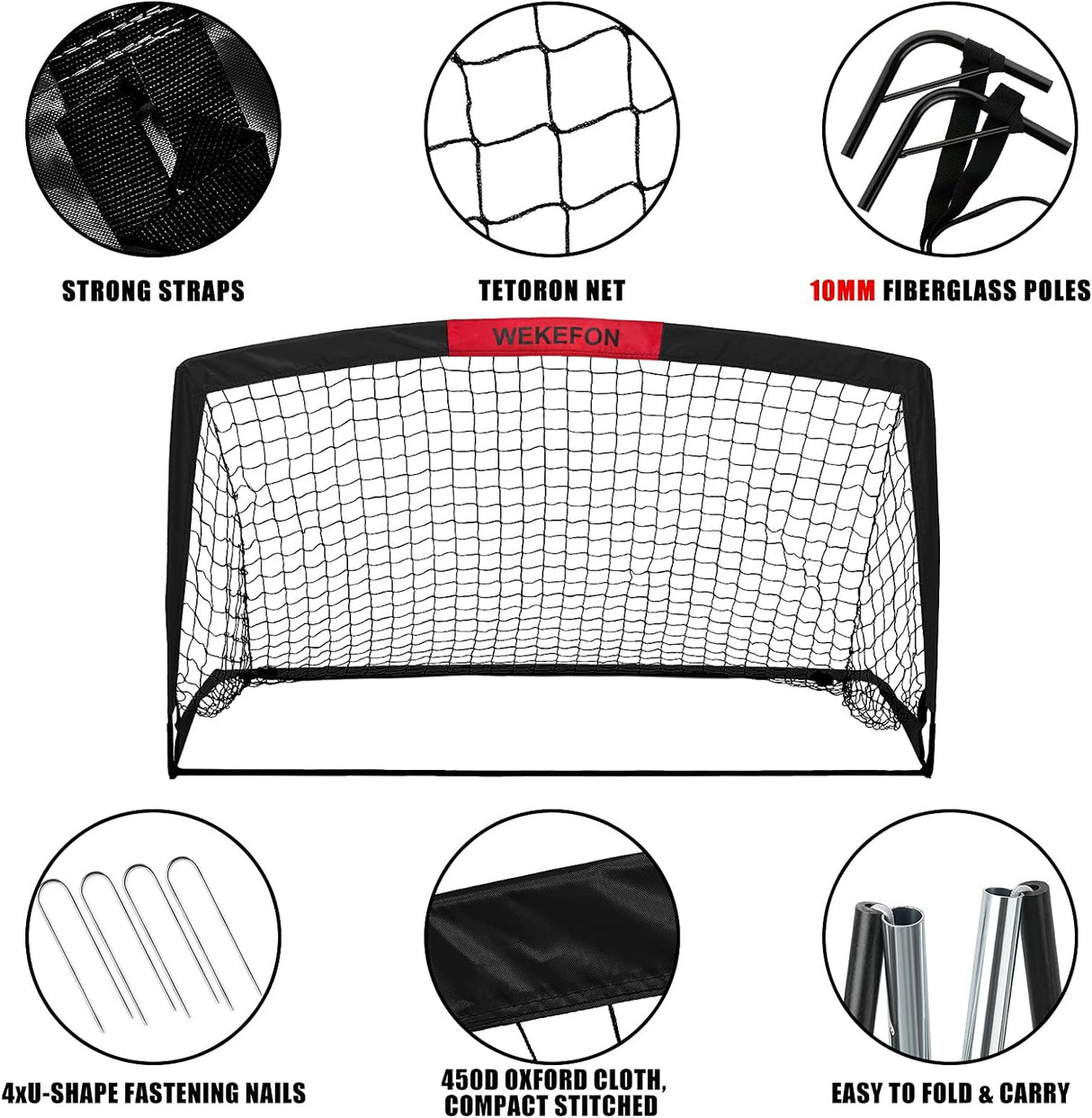 Porteria portatil desarmable para juegos en el patio