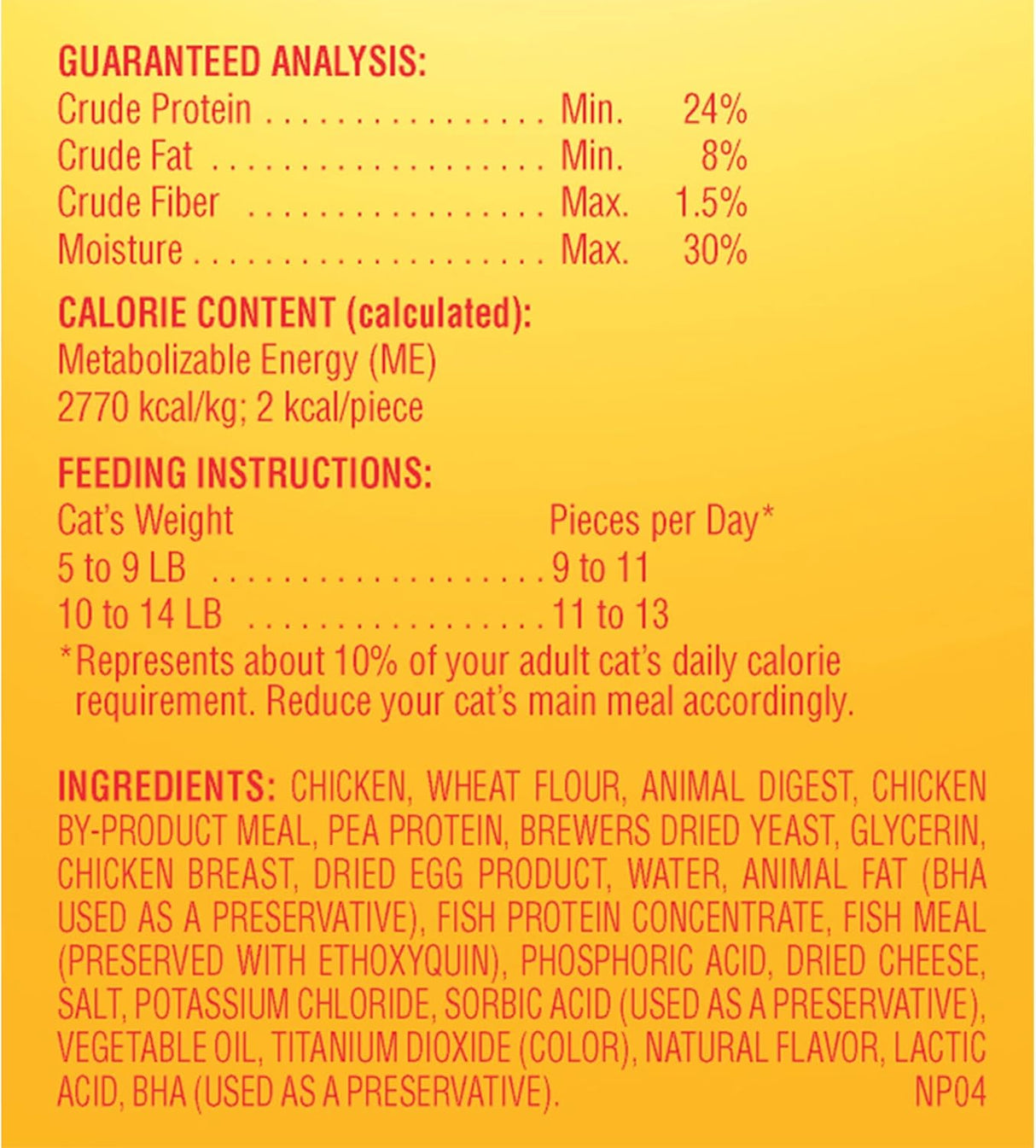 Galletas para Gatos Irresistibles, Meow Mix, Pollo, 3 Oz (5)