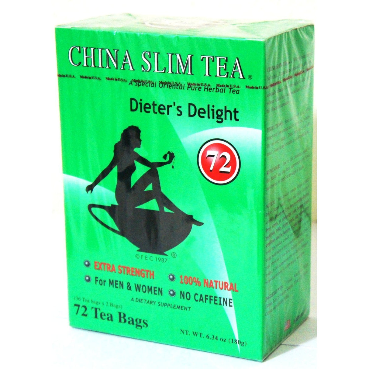 Té Slim de China, 72 Bolsitas, Dieta Saludable