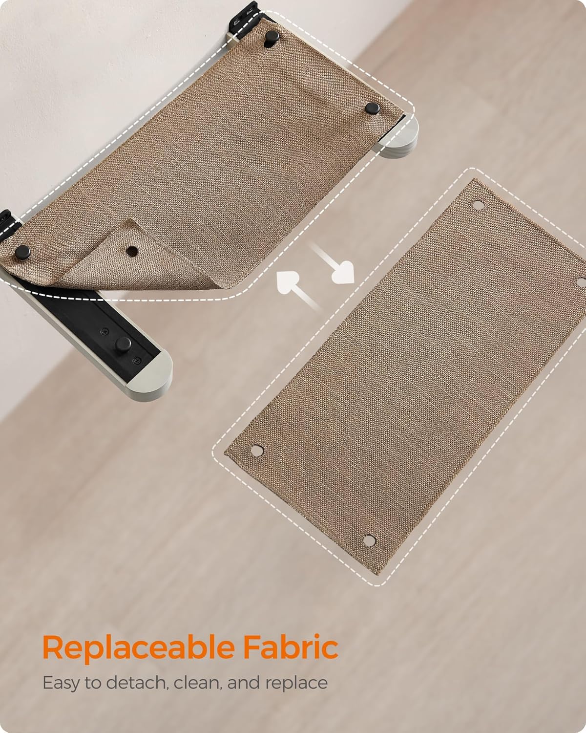 Hamaca para gatos Feandrea, montada en pared, modelo No.001