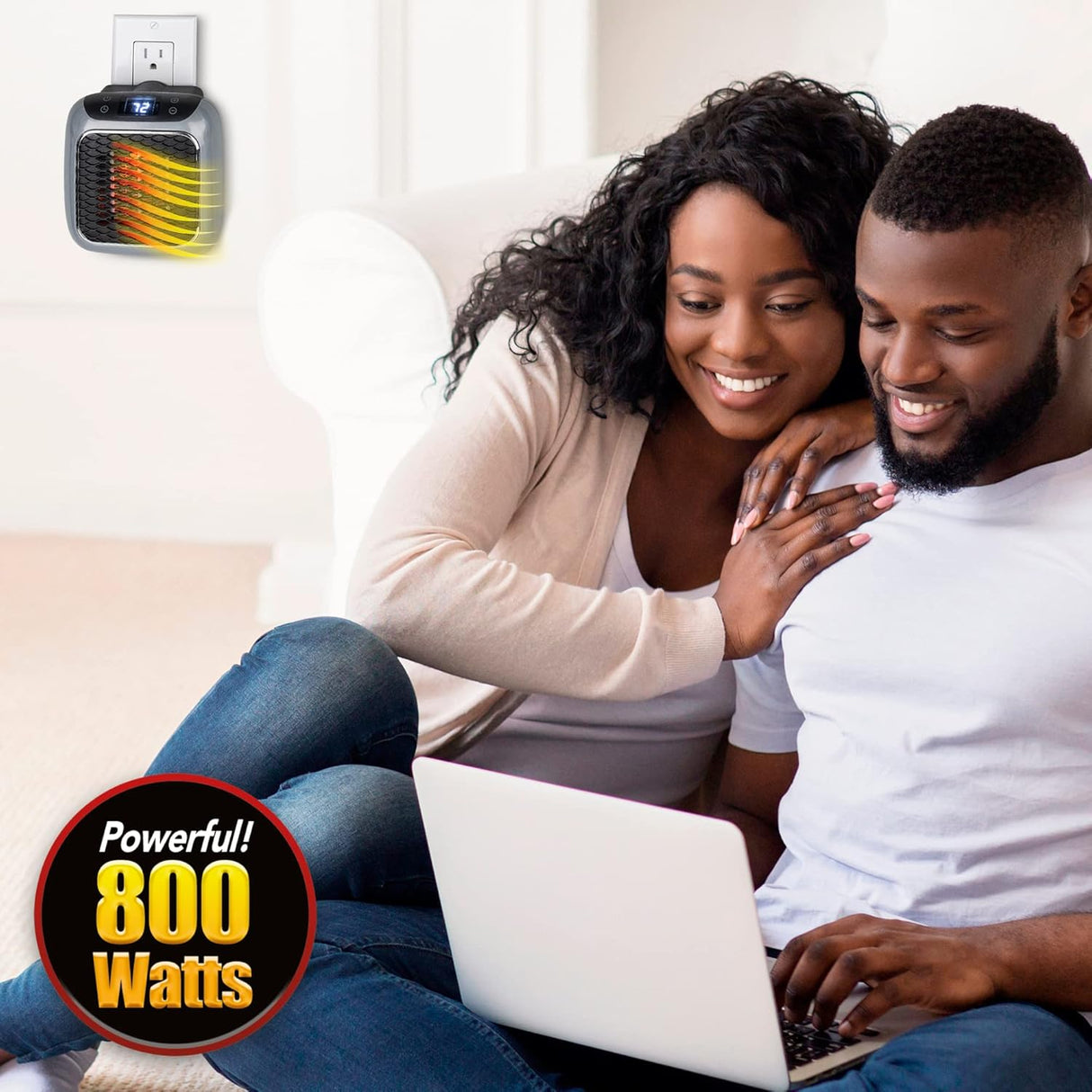 Calentador de pared Turbo de 800 W que ahorra espacio