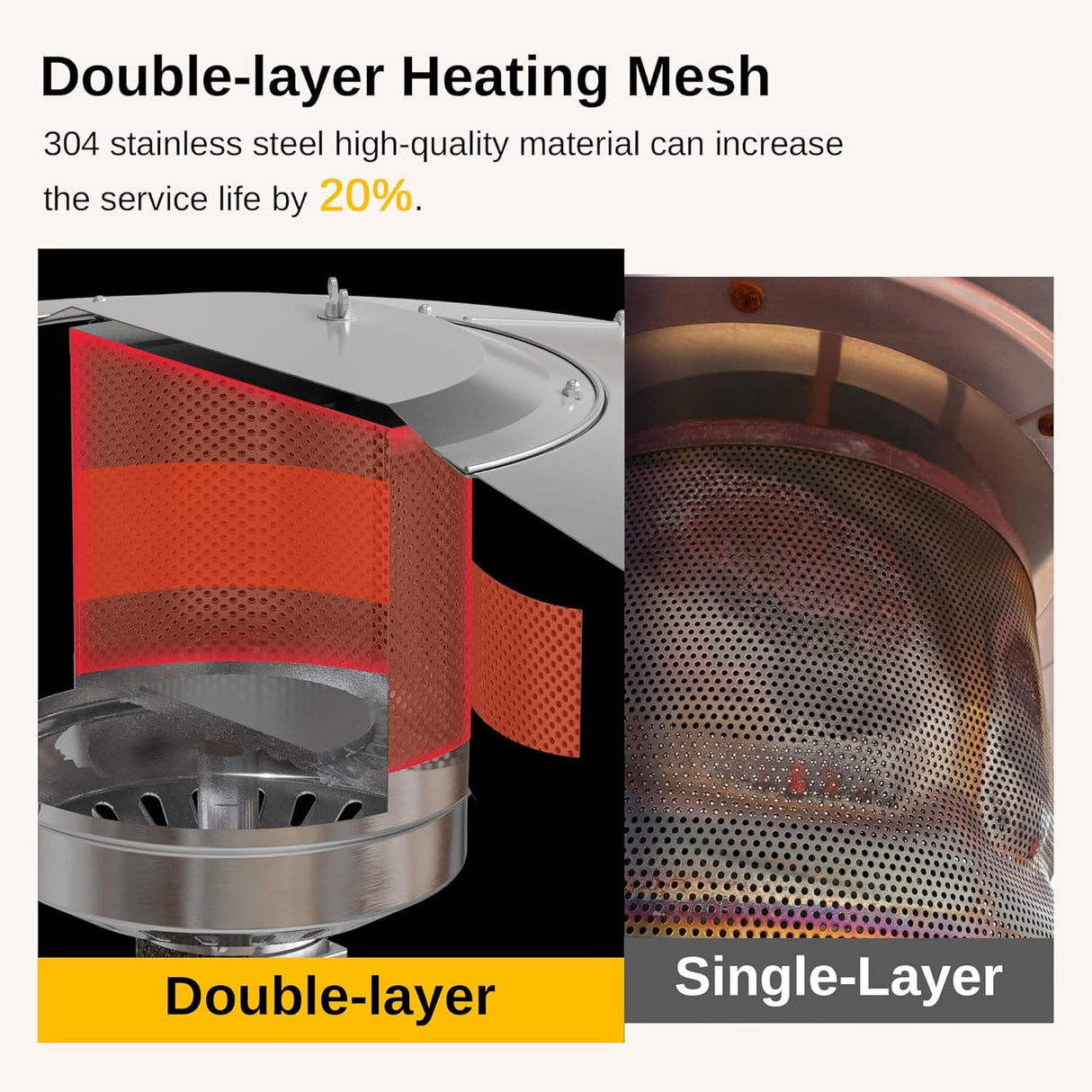 Calentador de patio de 48,000 BTU para uso al aire libre