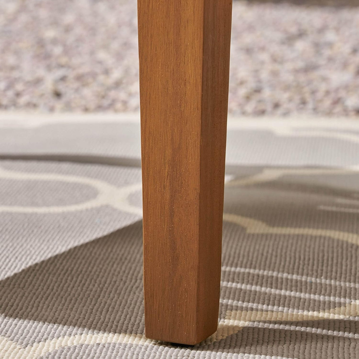 Sofá de madera y mimbre para exterior Marcia 75.50x31.00x31.50