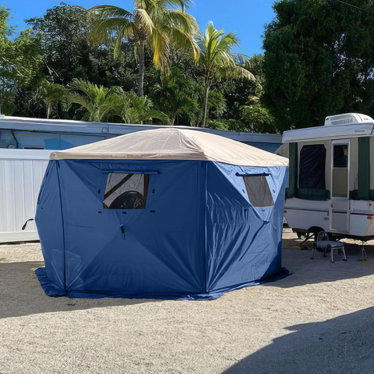 Accesorio rápido para panel solar y viento para tienda de campaña