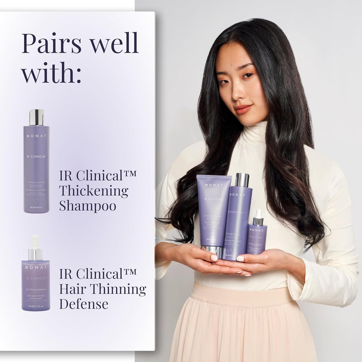 MONAT Acondicionador vegano para adelgazar el cabello.
