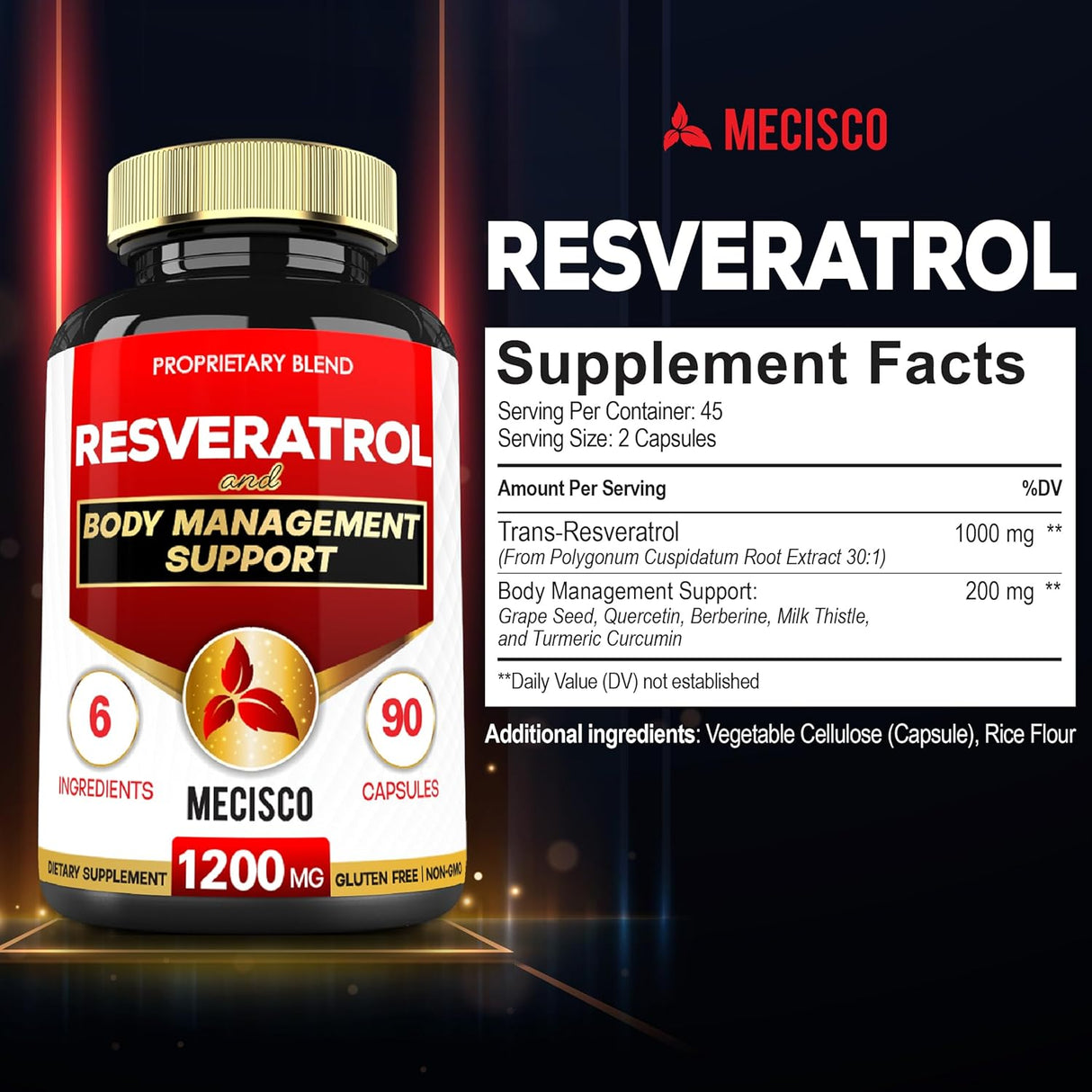 Suplemento de resveratrol trans con semilla de uva 90 und
