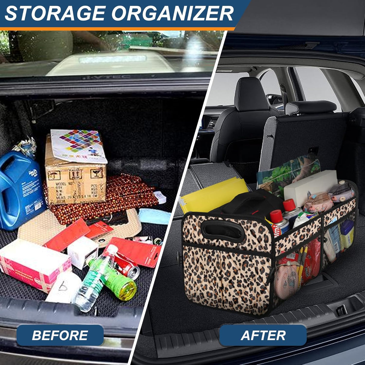 Organizador de Maletero Deosk, 70L, 6 Compartimentos, Plegable