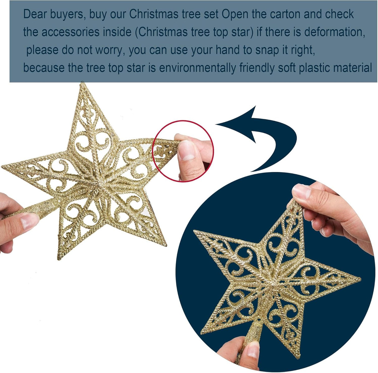 Árbol de Navidad Artificial KTKDE 7.5ft, 1450 puntas, 300 LED