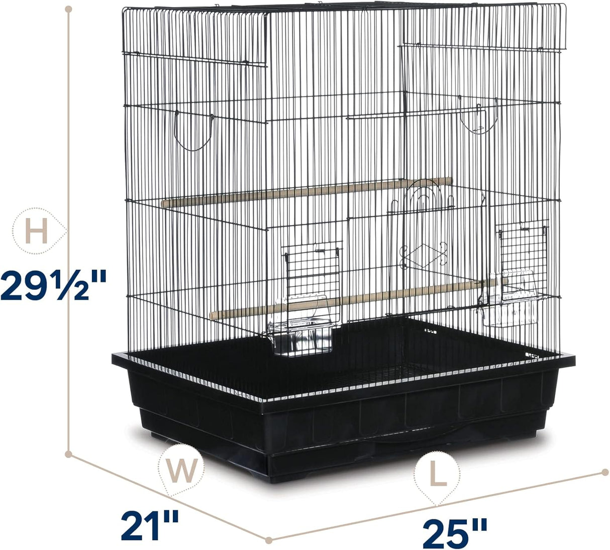 Jaula cuadrada para aves color negro Prevue Pet Products