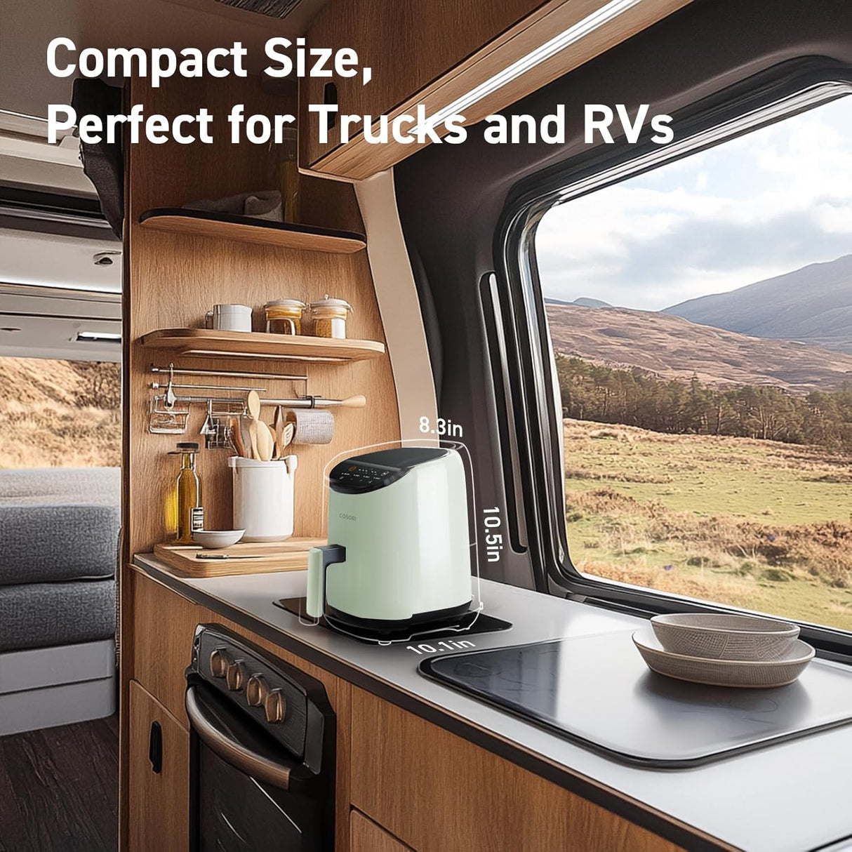 Freidora de aire COSORI 2.1 Qt, 4 en 1, compacta y silenciosa