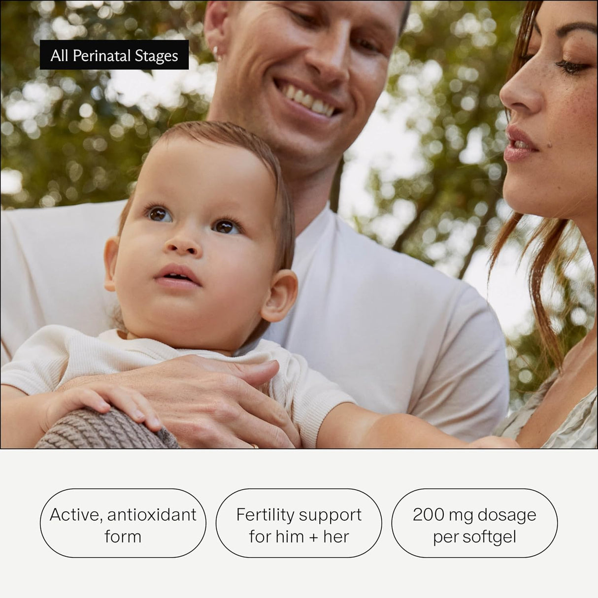 Suplemento de CoQ10 200mg Ubiquinol – Salud Preconcepción, 30 cápsulas