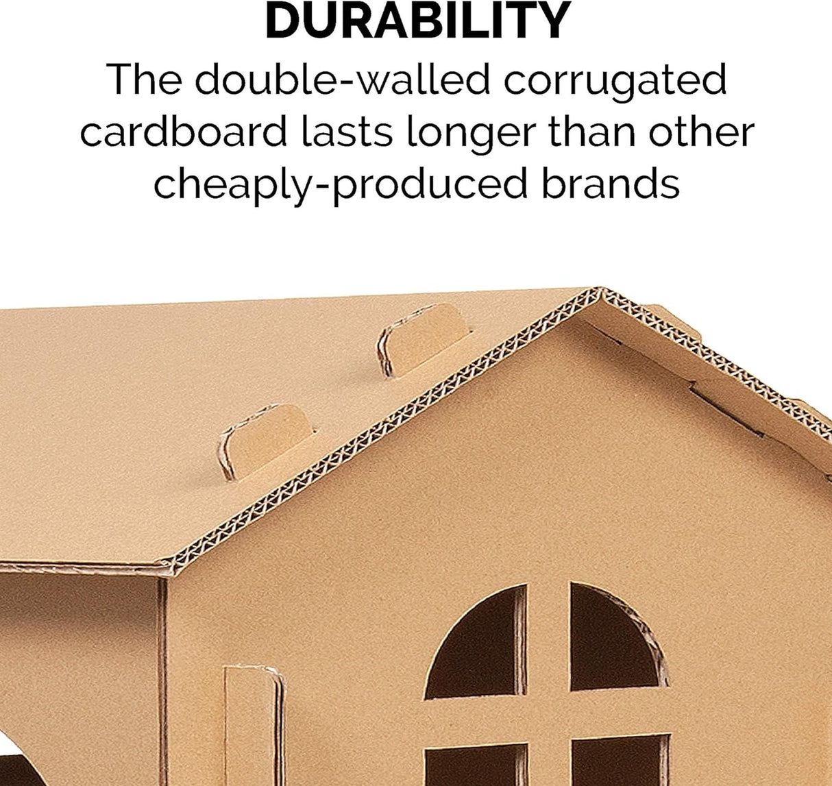 Muebles para gatos con rampa corrugada marrón