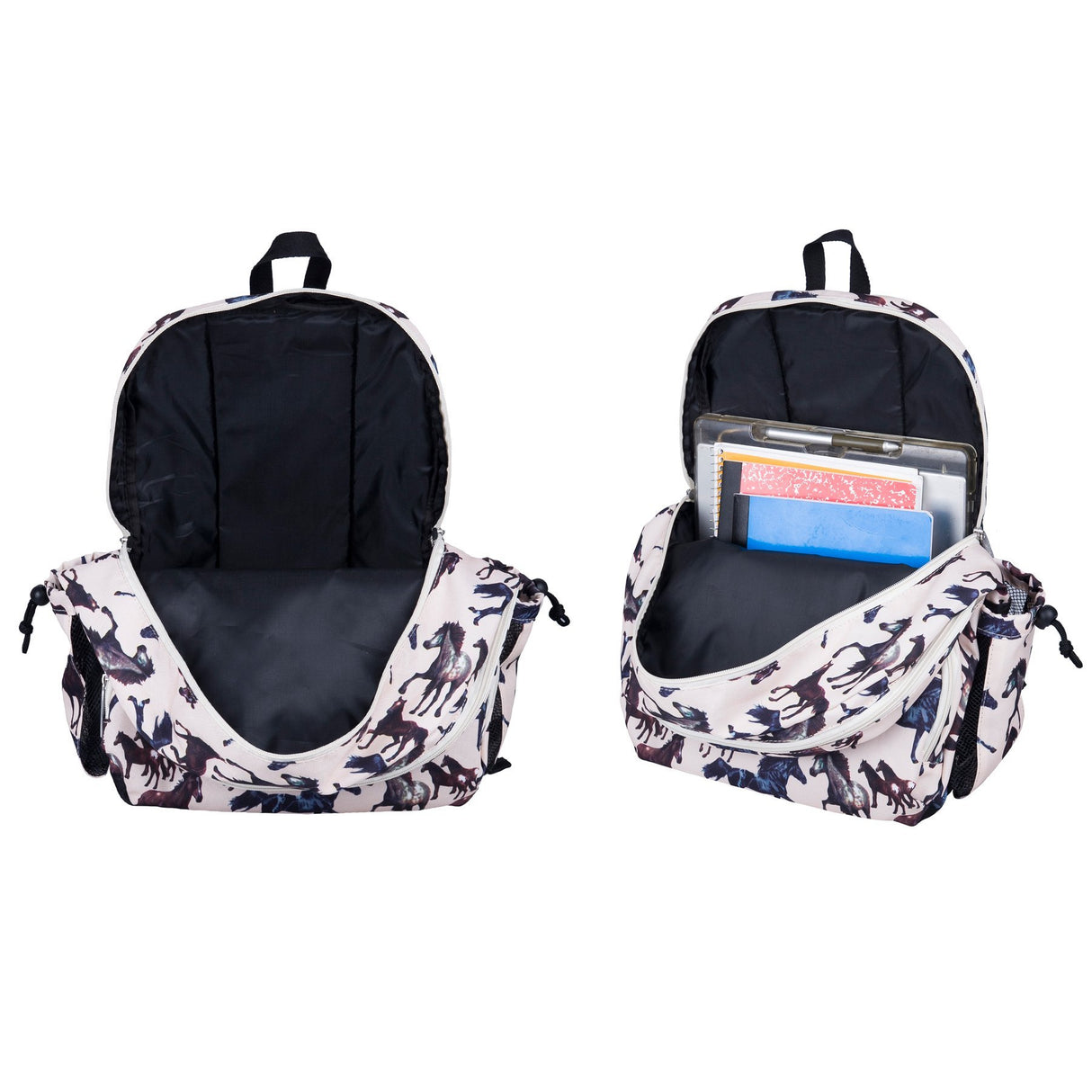 mochila duradera con correas acolchadas, tres compartimentos