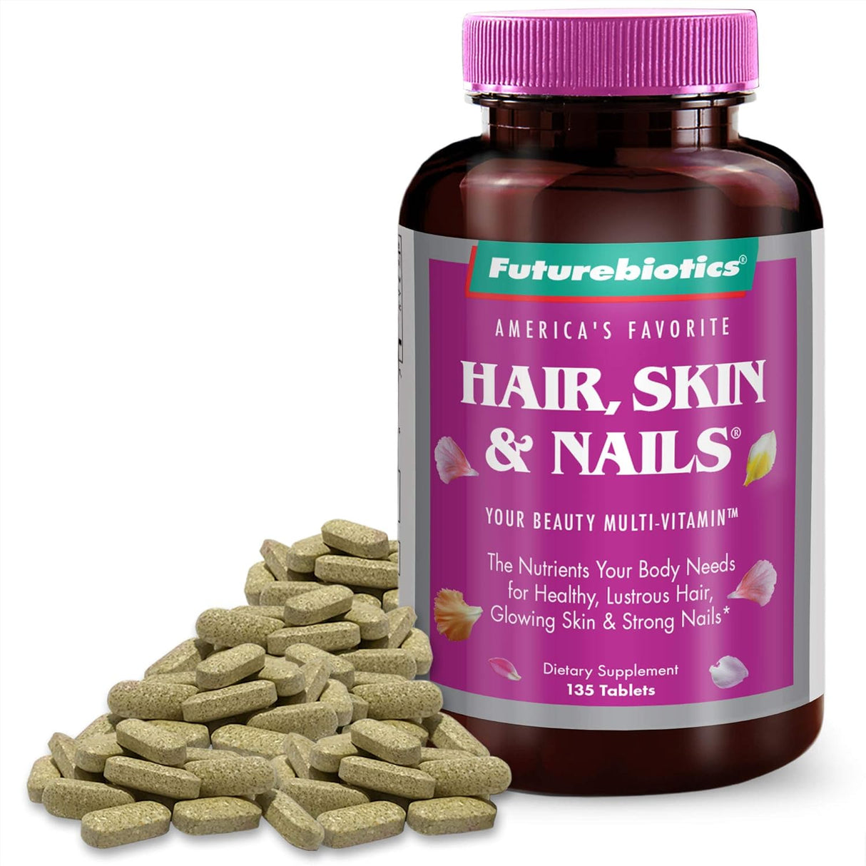 Multivitamínico para cabello, piel y uñas Futurebiotics, 135 tab.