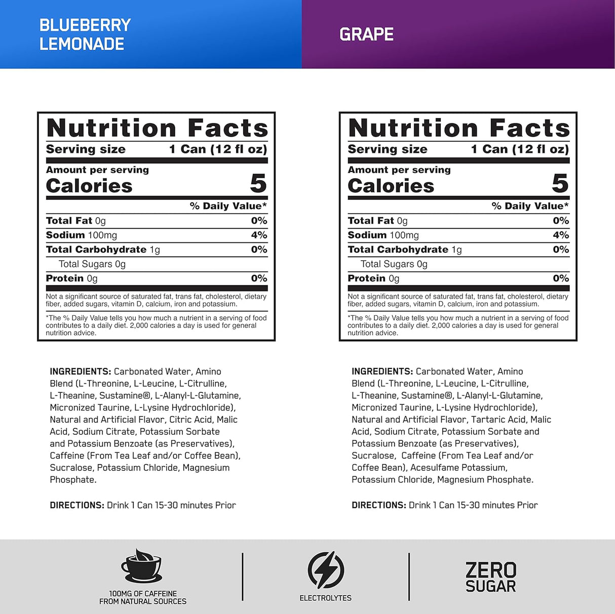 Suplemento Amino Energy Drink Plus electrolitos 12 pack