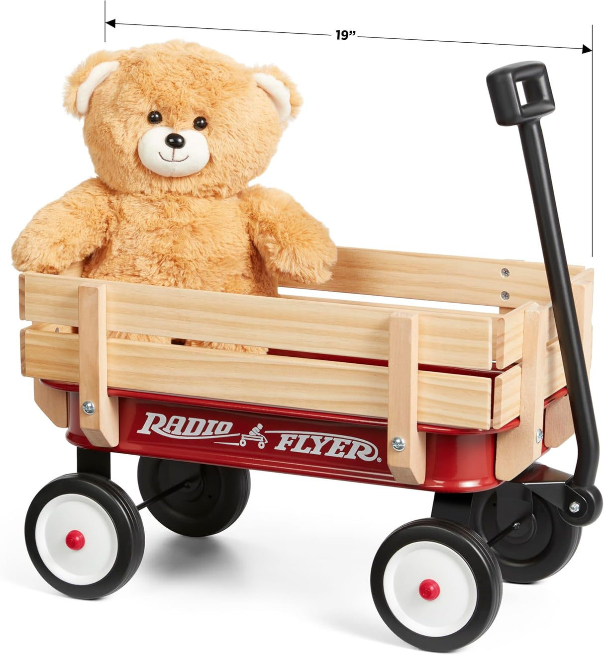 Wagon de Juguete de Acero y Madera Radio Flyer con Oso 19