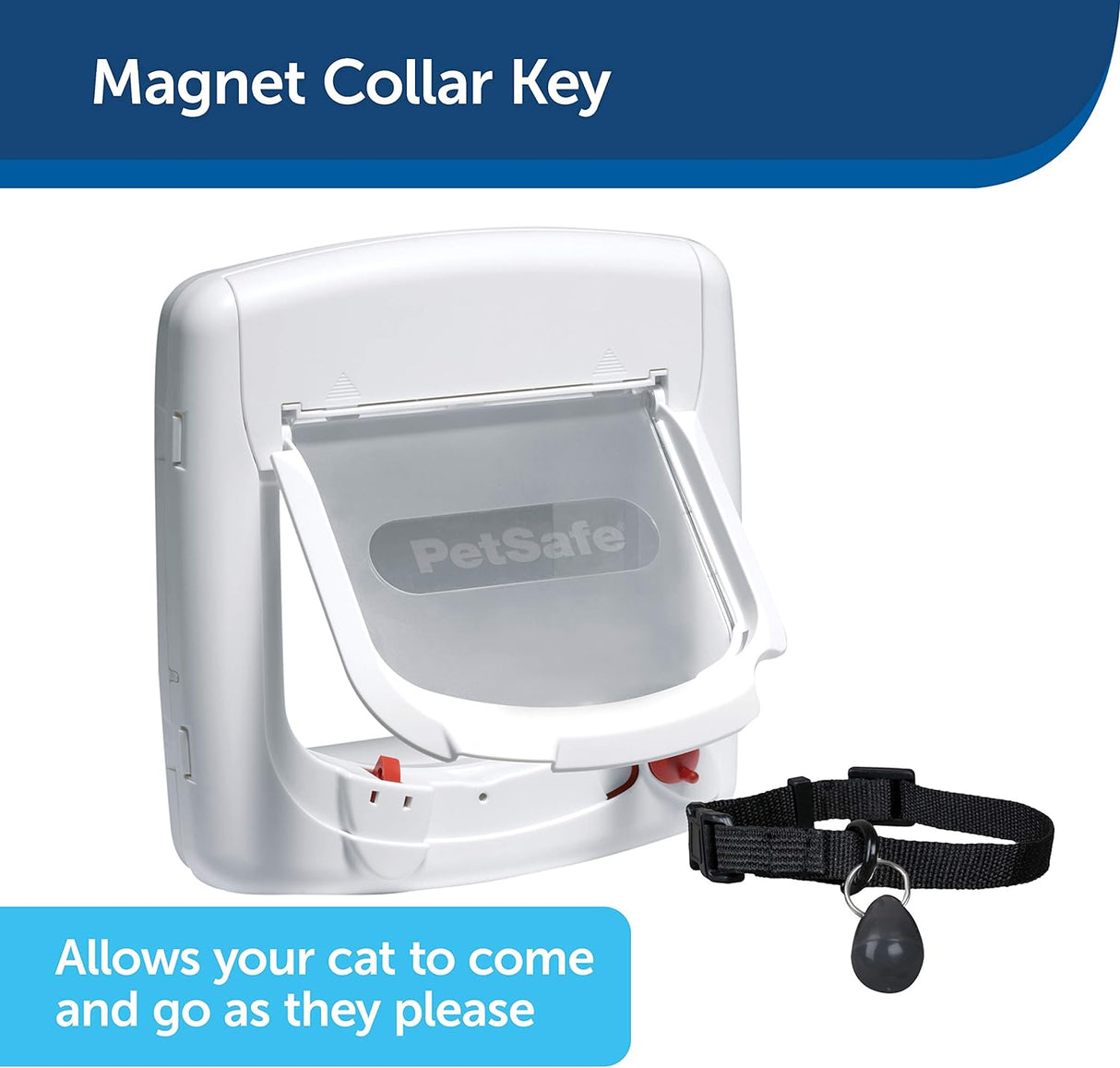 Solapa magnética de lujo para gatos entrada selectiva