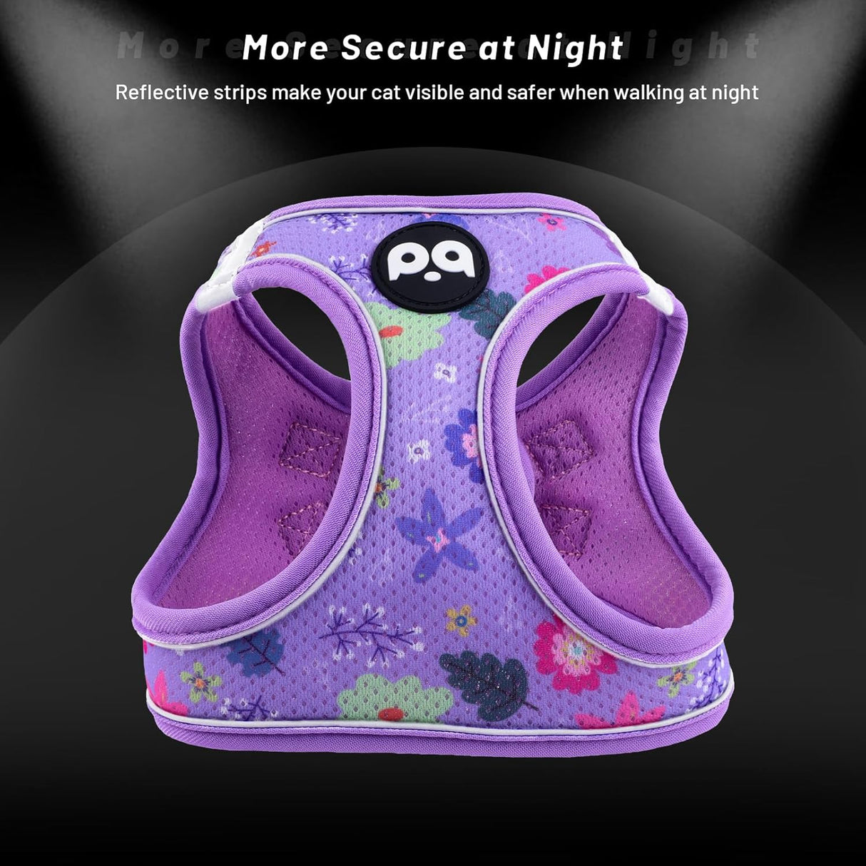 Arnés y Correa para Gatos, Ajustable, con Tiras Reflectantes