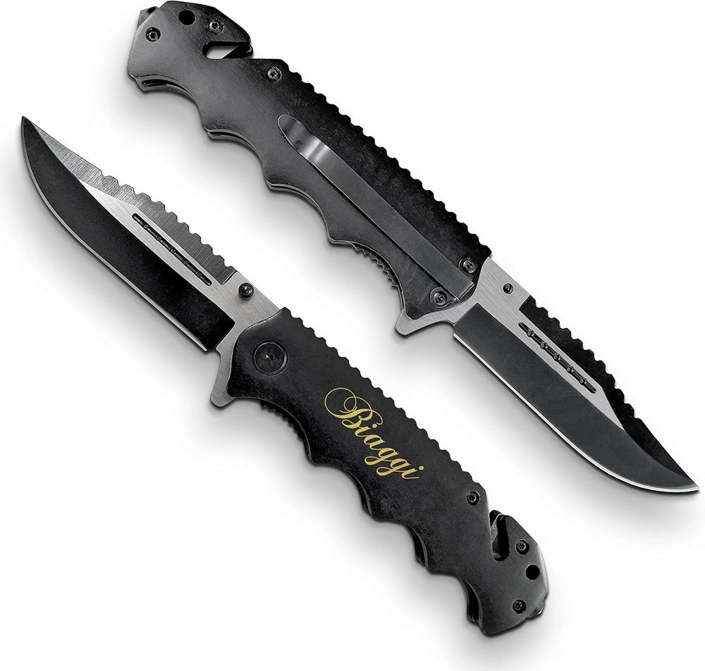 Cuchillo personalizado para senderismo, caja grabada