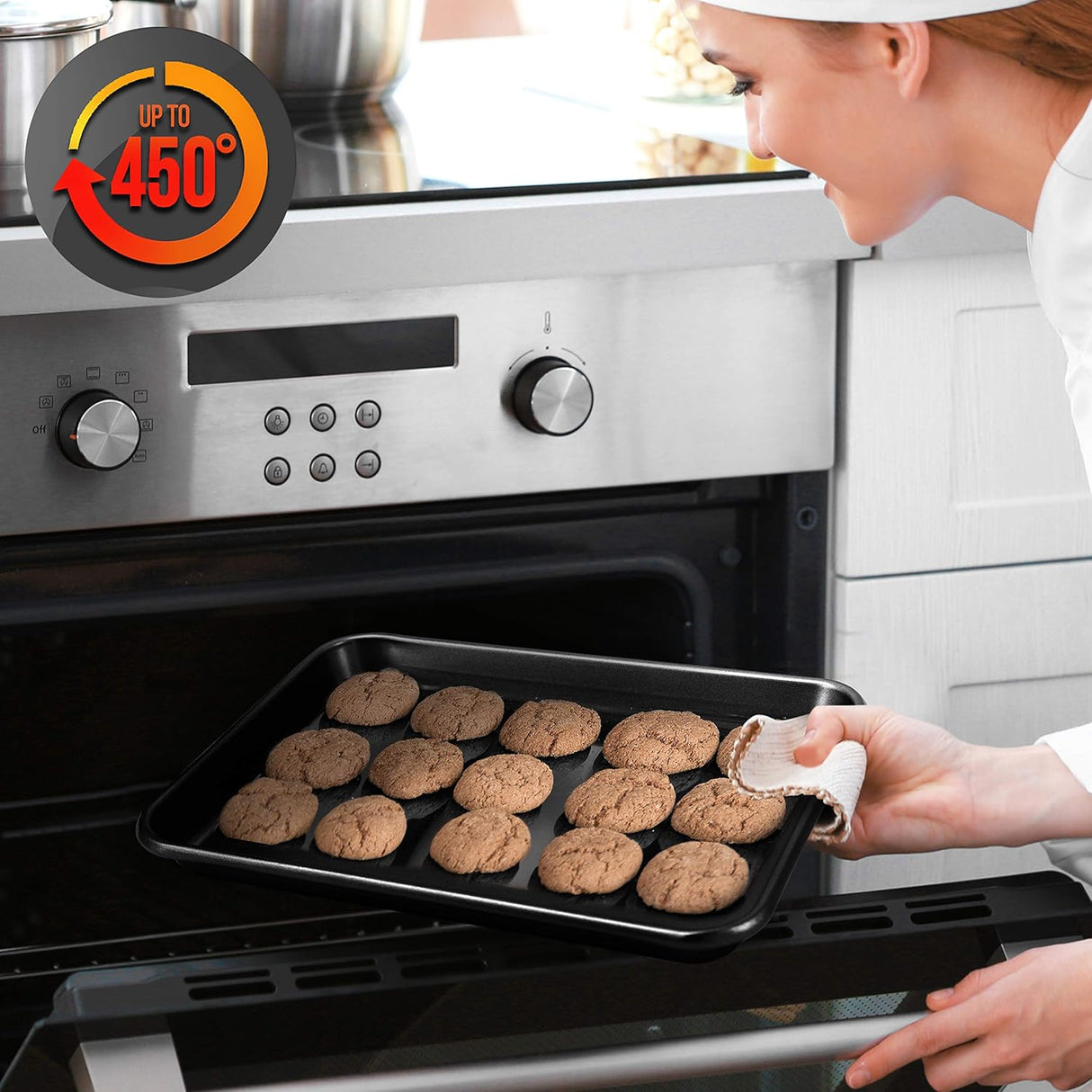 Bandejas antiadherente para hornear NutriChef NC2TRBL.5