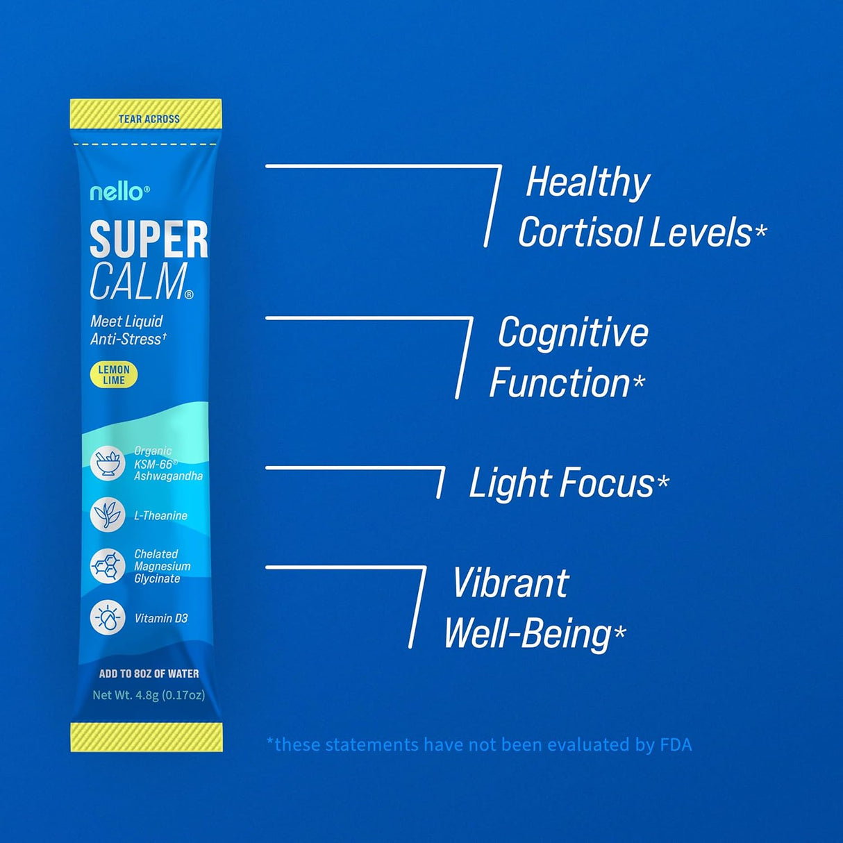 Nello Supercalm Mix - Ashwagandha, Magnesio y L-Theanina