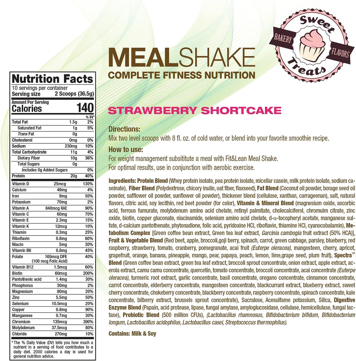 Suplementos Alimenticios Batido de reemplazo de comida 1 lb