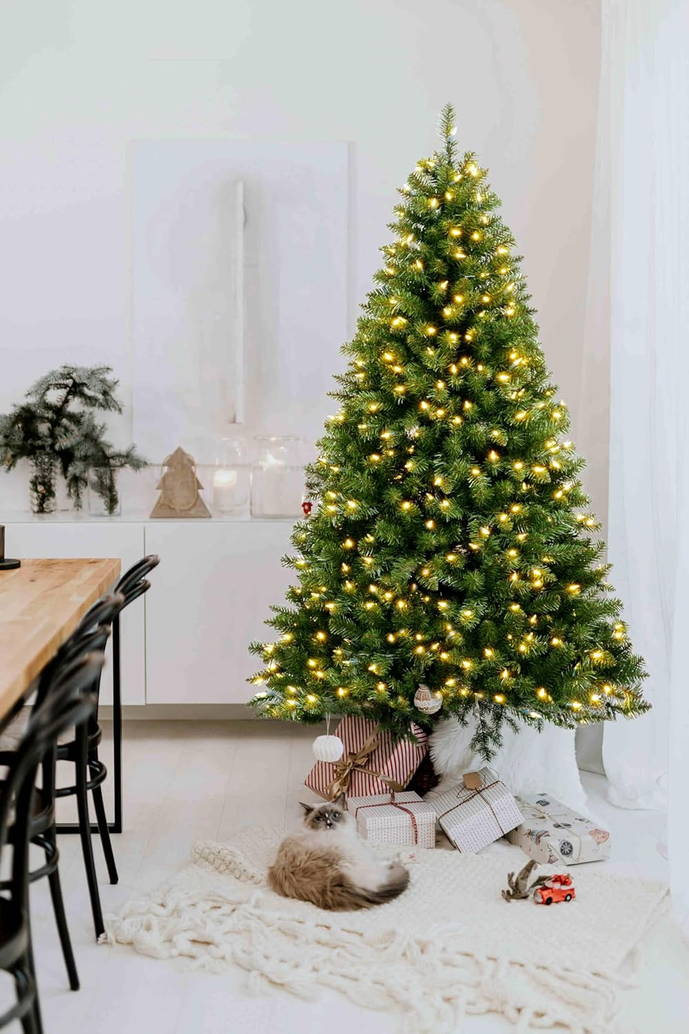 Árbol de Navidad YULETIME 6.5ft Preiluminado con luces LED