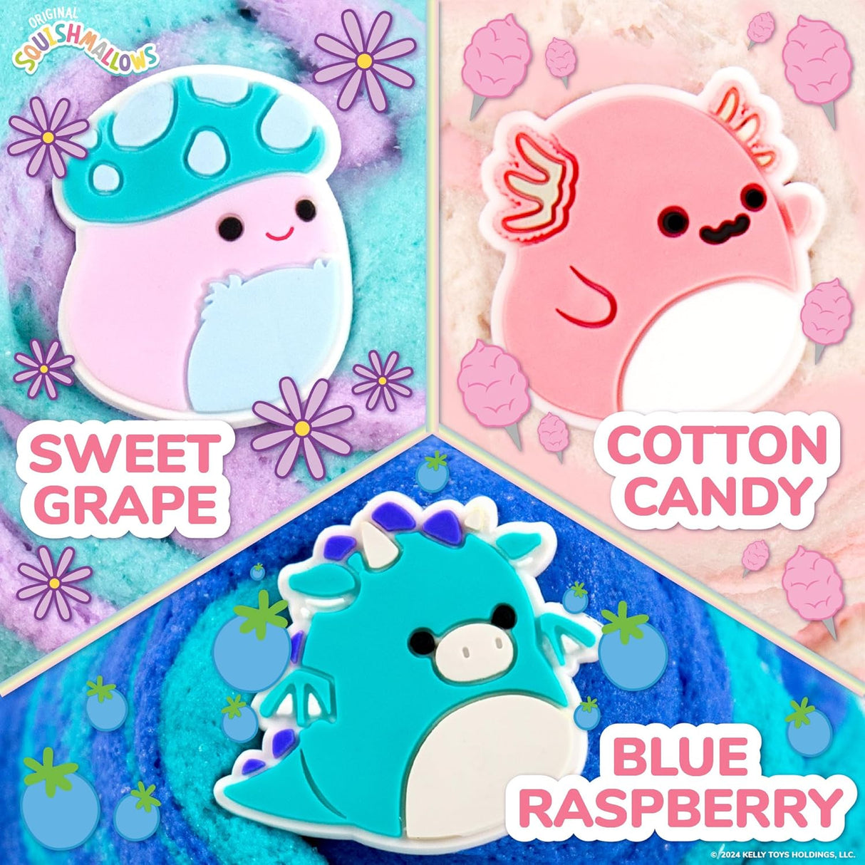 Slime Premium Nube, 4-Pack, 9 Adiciones, Juguete Suave