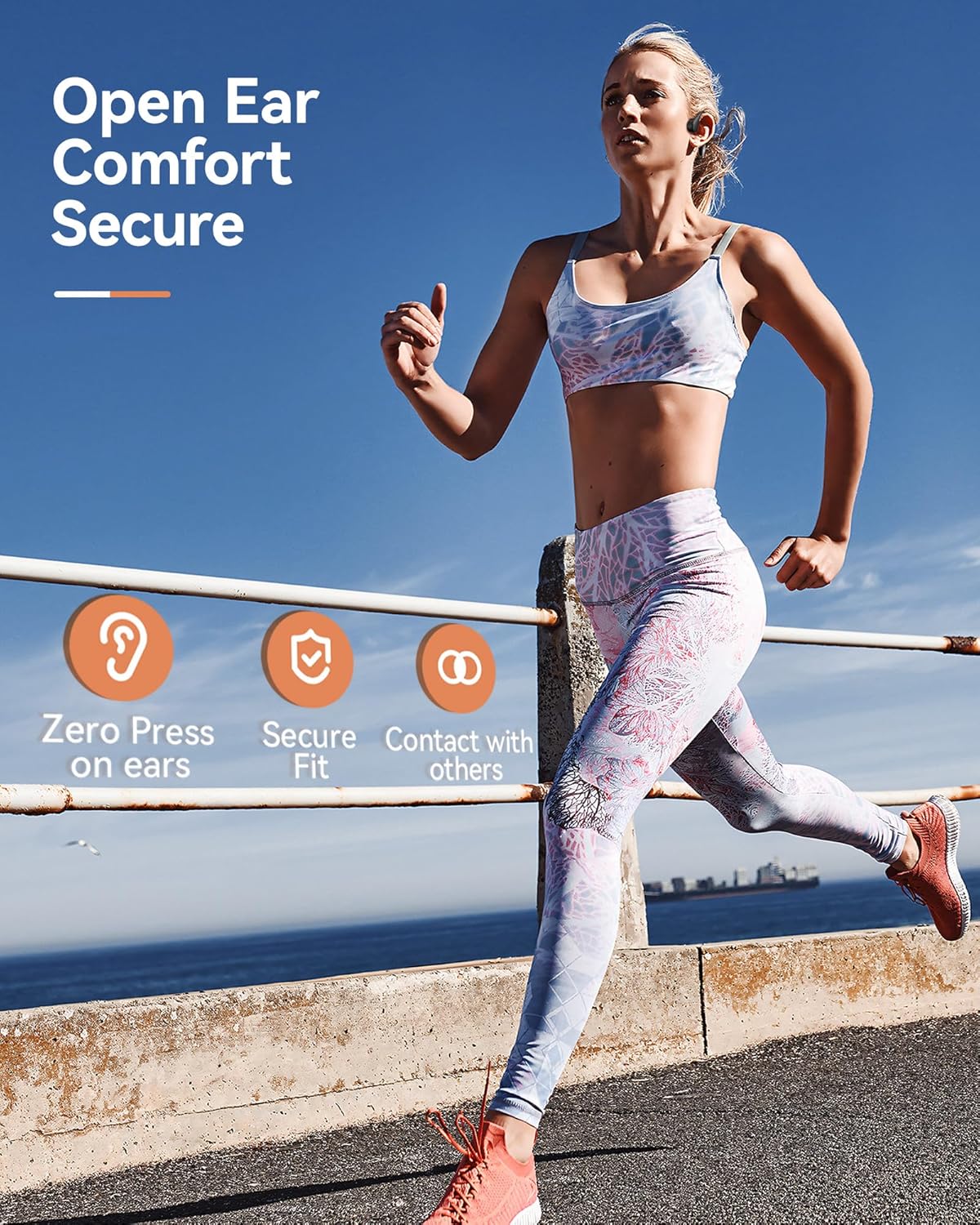 Auriculares deportivos inalámbricos, conducción ósea, IP68, 32GB