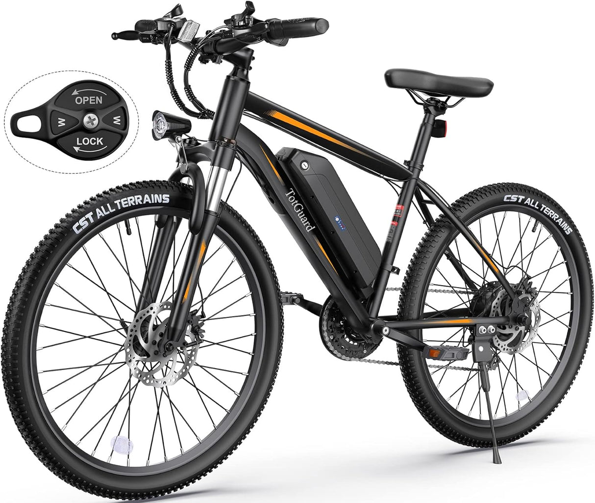 Bicicleta eléctrica Wooken, 750W, 55 millas, 21 velocidades