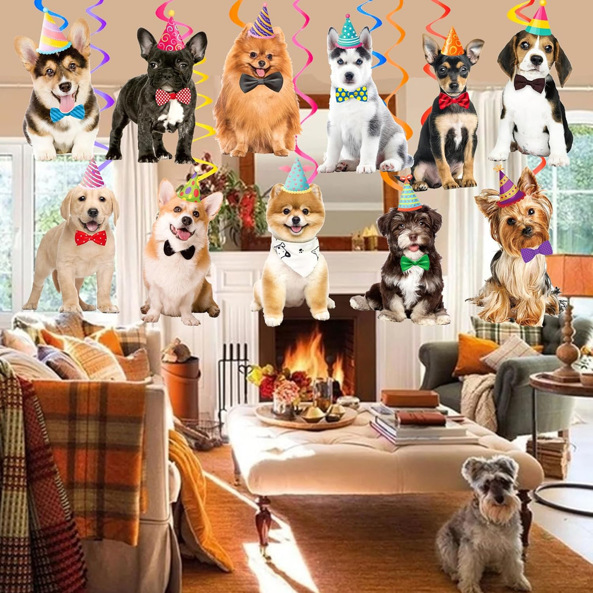 Decoraciones Colgantes para Fiesta de Cumpleaños de Perros