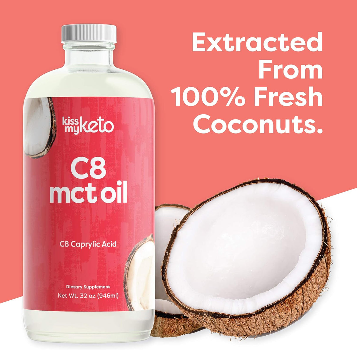 Suplementos Alimenticios de Aceite puro C8 MCT de 32 oz