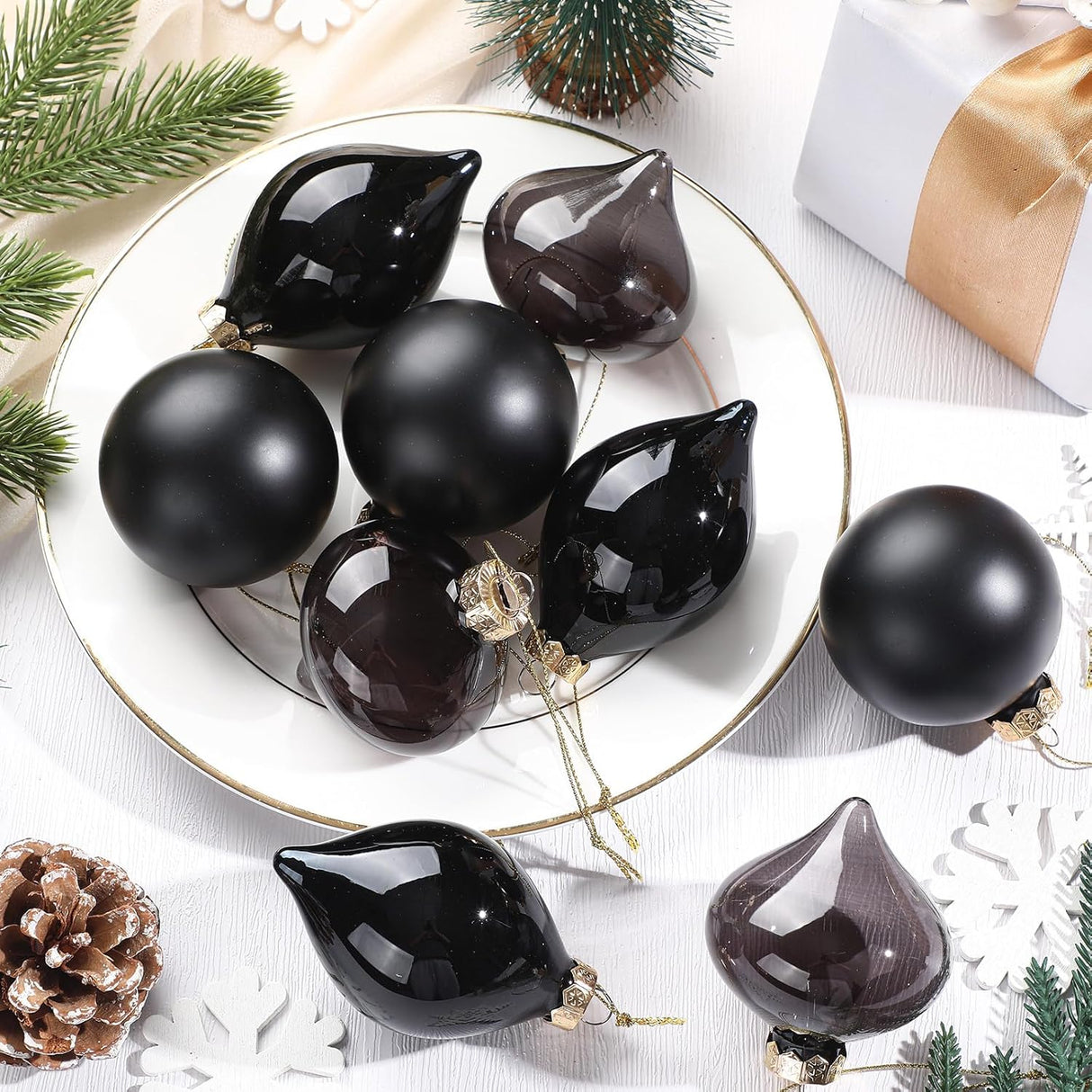 Conjunto de 12 Bolas de Vidrio Zomiboo 3.15 para Árbol Navidad