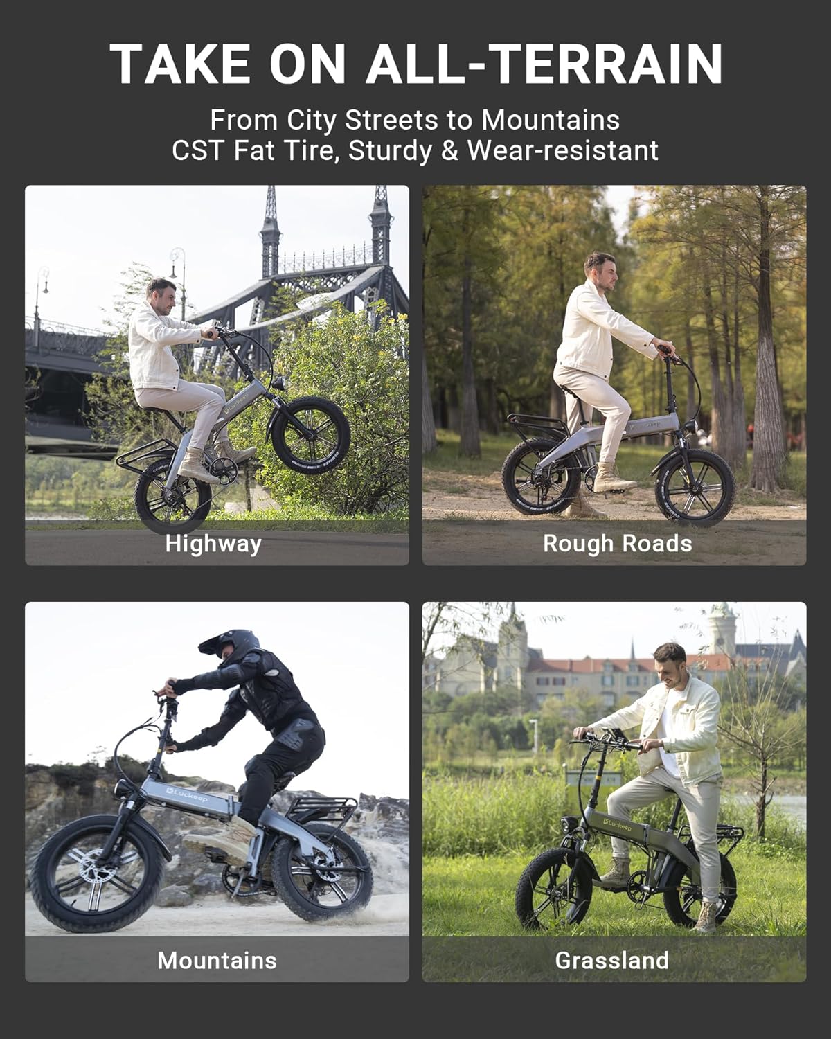 Bicicleta Eléctrica Plegable BAFANG 1200W, 60 Millas, 20