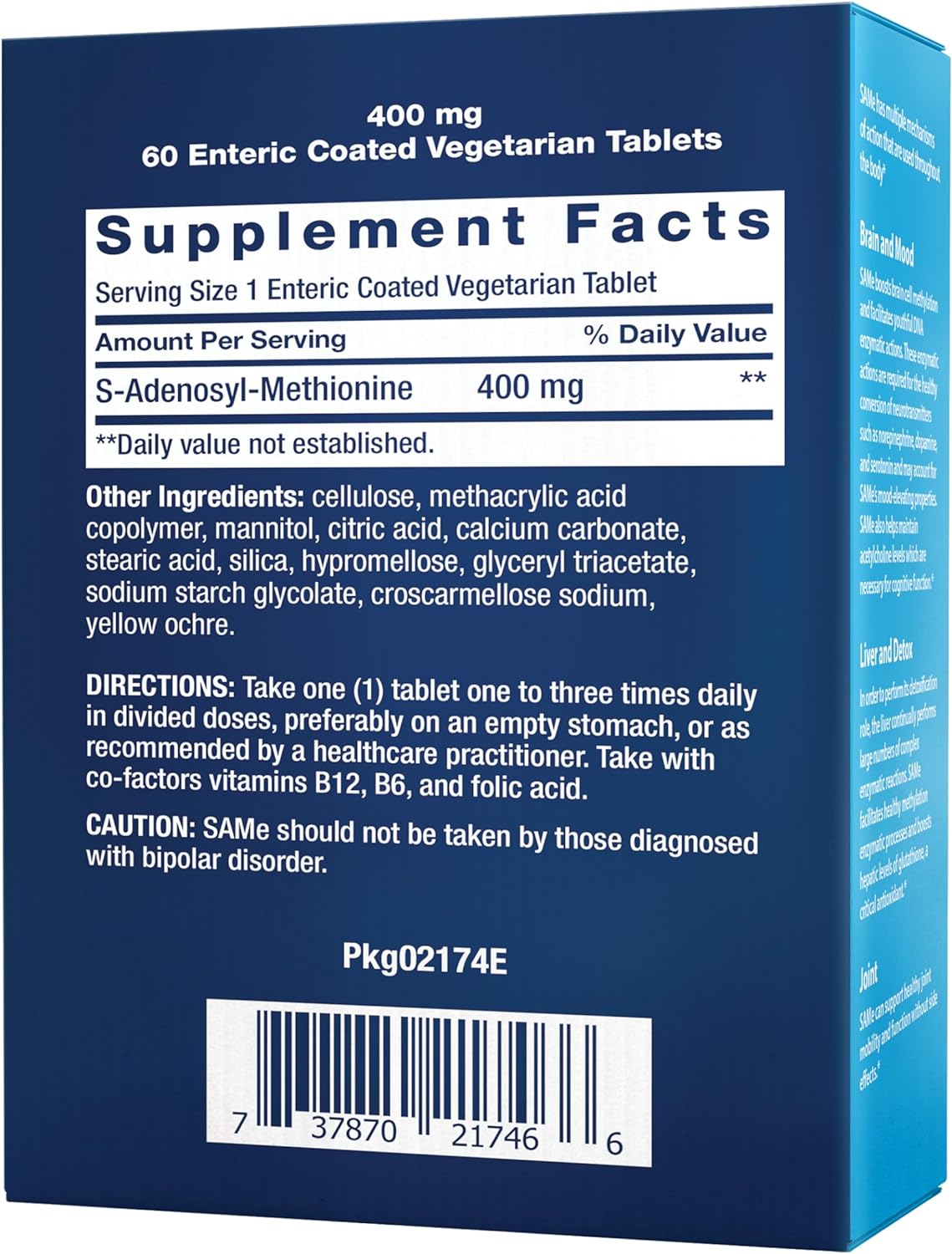 Life Extension Same 400 mg (S-adenosil-metionina) 60 unid