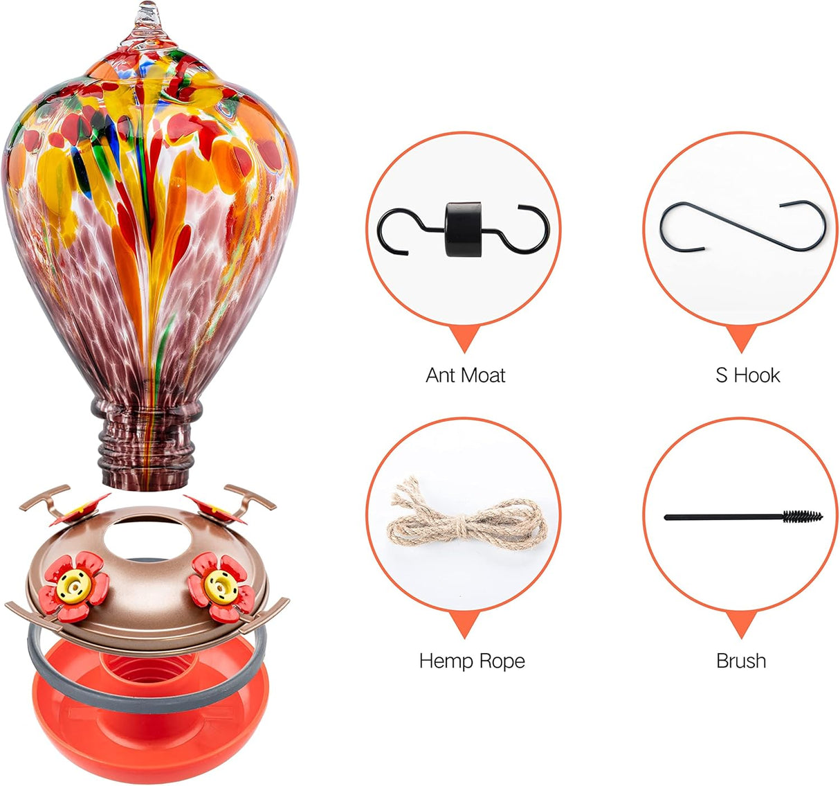 Muse Garden Comederos de colibrí para colgar al aire libre .