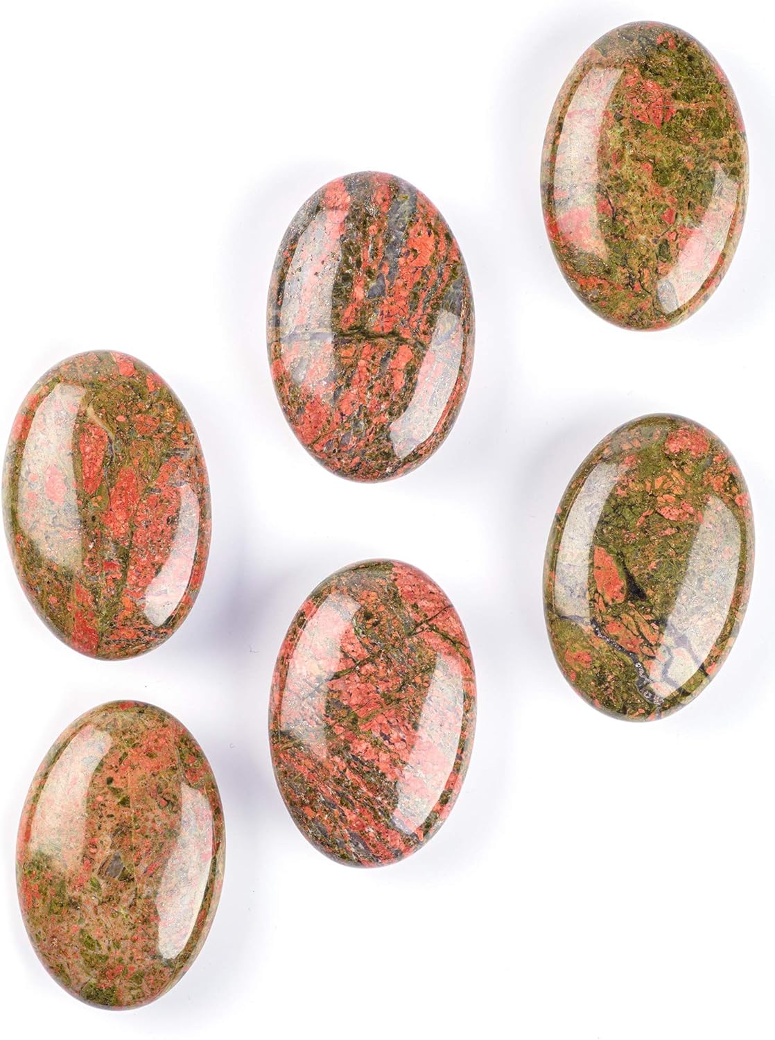 Piedra de Palma Unakita - Ovalada Pulida para Relajación