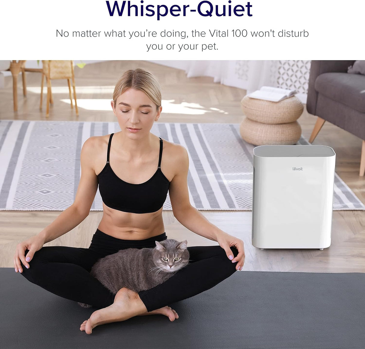 Purificador de aire silencioso para habitaciones LEVOIT