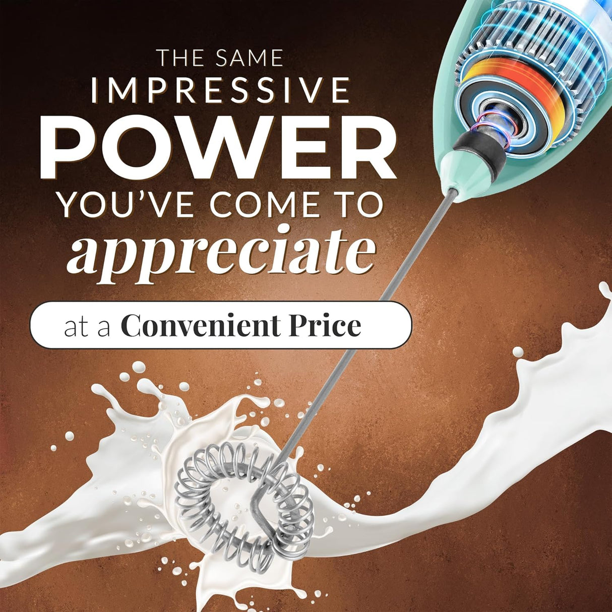 Espumador de leche potente y portátil para café, modelo FrothMate